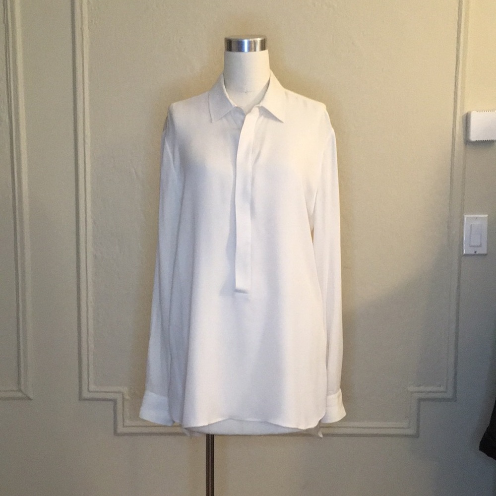 Polo Ralph Lauren Silk cream tunic length blouse